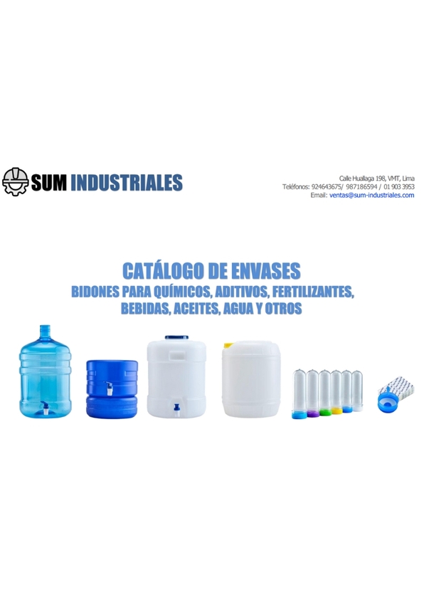 CATÁLOGO DE BIDONES, GALONERAS, ENVASES